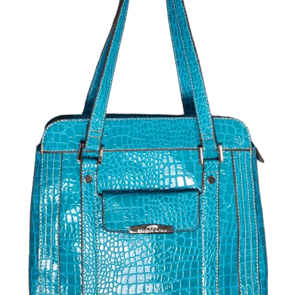 Bridge Road Turquoise Alligator Pattern Women's Purse